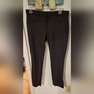 GAP Black Star Pattern Skinny Ankle Tuxedo Style Pants